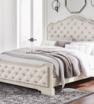 Signature Design by Ashley Arlendyne King Upholstered Bed-Antique White