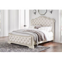 Signature Design by Ashley Arlendyne King Upholstered Bed-Antique White