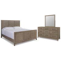 Signature Design by Ashley Chrestner Queen Panel Bed, Dresser and Mirror