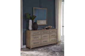 Signature Design by Ashley Chrestner Queen Panel Bed, Dresser and Mirror