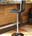 Signature Design by Ashley Bellatier Adjustable Height Bar Stool (Set of 2)-Bl