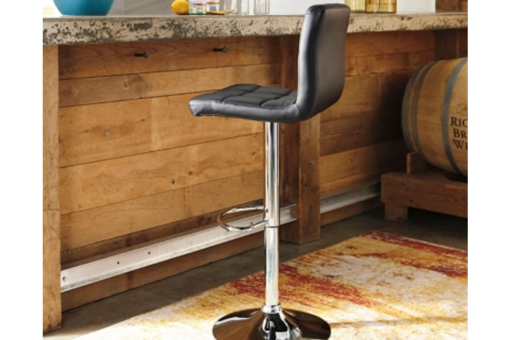 Signature Design by Ashley Bellatier Adjustable Height Bar Stool (Set of 2)-Bl