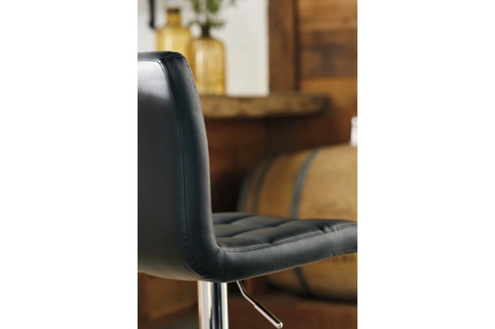 Signature Design by Ashley Bellatier Adjustable Height Bar Stool (Set of 2)-Bl