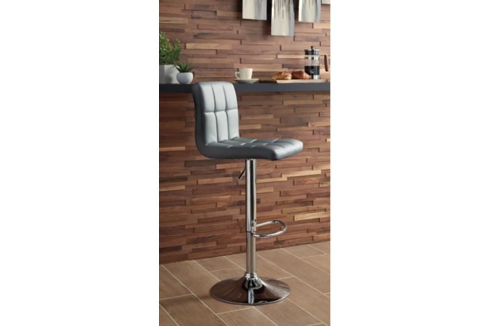 Signature Design by Ashley Bellatier Bar Height Bar Stool (Set of 2)-Gray