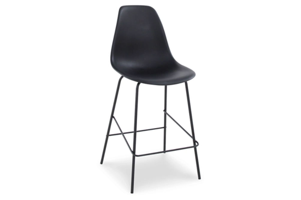 Signature Design by Ashley Forestead Counter Height Bar Stool (Set of 2)-Black