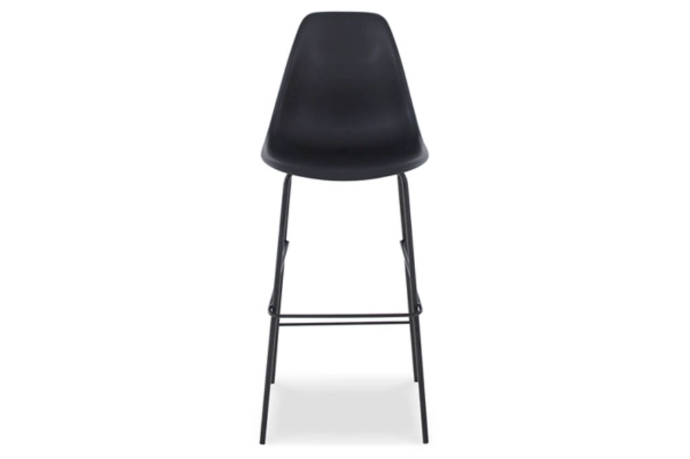 Signature Design by Ashley Forestead Bar Height Bar Stool (Set of 2)-Black