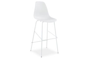 Signature Design by Ashley Forestead Bar Height Bar Stool (Set of 2)-White