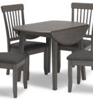 Signature Design by Ashley Shullden Dining Table and 4 Chairs-Gray