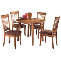 Ashley Berringer Dining Table and 4 Chairs-Rustic Brown