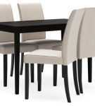 Signature Design by Ashley Kimonte Dining Table and 4 Chairs-Multi