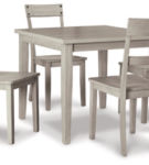 Signature Design by Ashley Loratti Dining Table and Chairs (Set of 5)-Gray