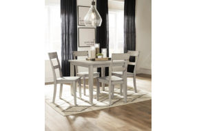 Signature Design by Ashley Loratti Dining Table and Chairs (Set of 5)-Gray