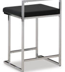 Signature Design by Ashley Madanere Counter Height Bar Stool (Set of 2)-Black/