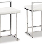 Signature Design by Ashley Madanere Counter Height Bar Stool (Set of 2)-White/