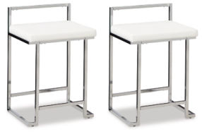 Signature Design by Ashley Madanere Counter Height Bar Stool (Set of 2)-White/