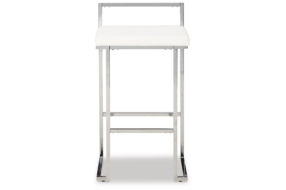 Signature Design by Ashley Madanere Bar Height Bar Stool (Set of 2)-White/Chro