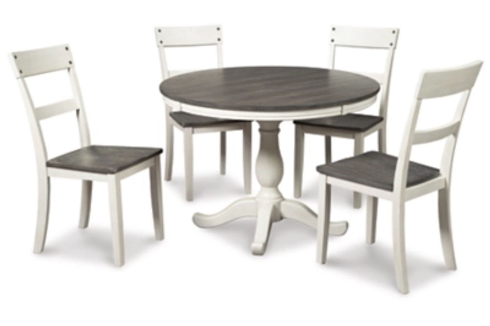 Signature Design by Ashley Nelling Dining Table and 4 Chairs-Two-tone