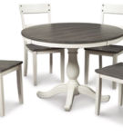 Signature Design by Ashley Nelling Dining Table and 4 Chairs-Two-tone