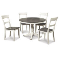 Signature Design by Ashley Nelling Dining Table and 4 Chairs-Two-tone