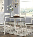 Signature Design by Ashley Nelling Dining Table and 4 Chairs-Two-tone