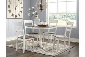 Signature Design by Ashley Nelling Dining Table and 4 Chairs-Two-tone