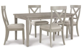 Signature Design by Ashley Parellen Dining Table and 4 Chairs-Gray