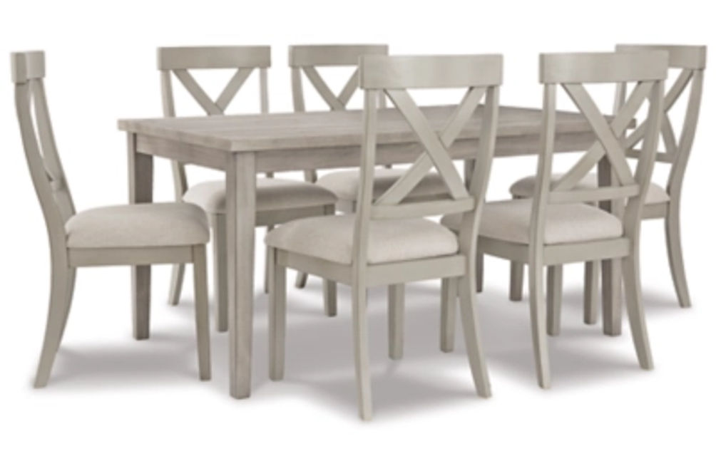 Signature Design by Ashley Parellen Dining Table and 6 Chairs-Gray