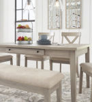 Signature Design by Ashley Parellen Dining Table, 4 Chairs and Bench-Gray