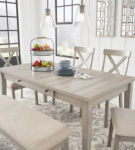 Signature Design by Ashley Parellen Dining Table, 4 Chairs and Bench-Gray