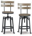 Signature Design by Ashley Lesterton Counter Height Bar Stool (Set of 2)-Light