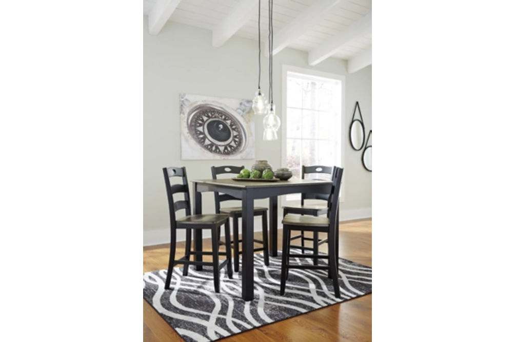 Froshburg Counter Height Dining Table and Bar Stools (Set of 5)