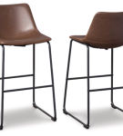 Signature Design by Ashley Centiar Pub Height Bar Stool (Set of 2)-Brown