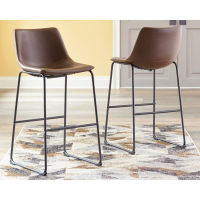 Signature Design by Ashley Centiar Pub Height Bar Stool (Set of 2)-Brown