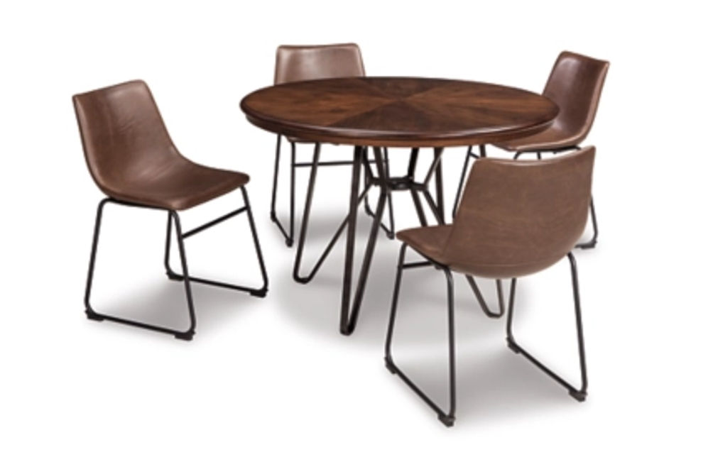 Signature Design by Ashley Centiar Dining Table and 4 Chairs-Two-tone Brown