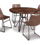 Signature Design by Ashley Centiar Dining Table and 4 Chairs-Two-tone Brown