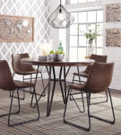 Signature Design by Ashley Centiar Dining Table and 4 Chairs-Two-tone Brown