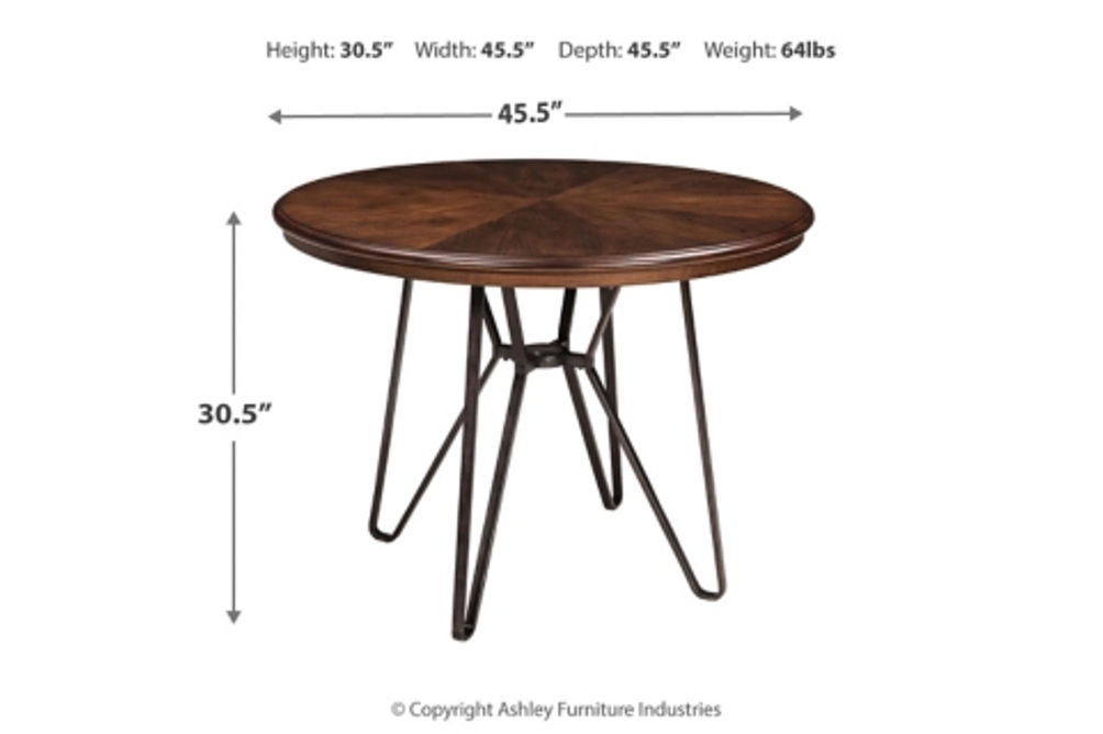 Signature Design by Ashley Centiar Dining Table and 4 Chairs-Two-tone Brown