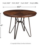 Signature Design by Ashley Centiar Dining Table and 4 Chairs-Two-tone Brown