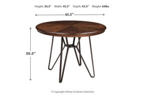 Signature Design by Ashley Centiar Dining Table and 4 Chairs-Two-tone Brown