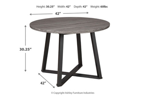 Signature Design by Ashley Centiar Dining Table and 2 Chairs-Black