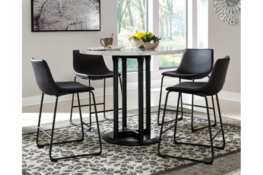 Signature Design by Ashley Centiar Counter Height Dining Table and 4 Barstools