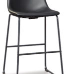 Signature Design by Ashley Centiar Pub Height Bar Stool (Set of 2)-Black