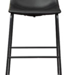 Signature Design by Ashley Centiar Pub Height Bar Stool (Set of 2)-Black