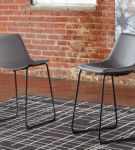 Signature Design by Ashley Centiar Counter Height Bar Stool (Set of 2)-Gray