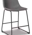 Signature Design by Ashley Centiar Counter Height Bar Stool (Set of 2)-Gray