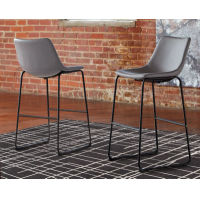 Signature Design by Ashley Centiar Pub Height Bar Stool (Set of 2)-Gray