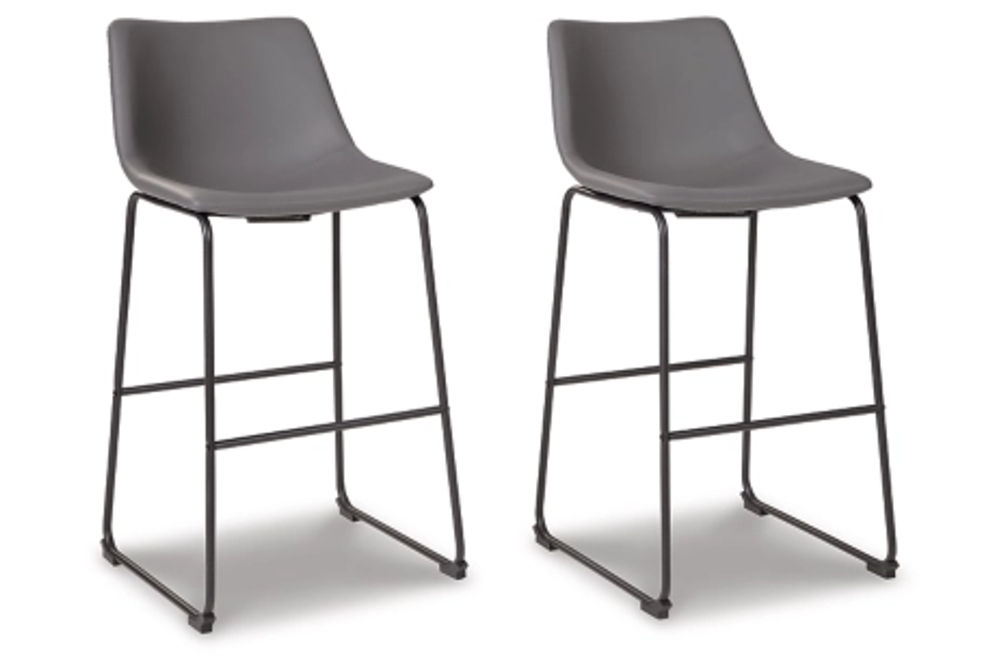 Signature Design by Ashley Centiar Pub Height Bar Stool (Set of 2)-Gray