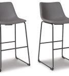 Signature Design by Ashley Centiar Pub Height Bar Stool (Set of 2)-Gray