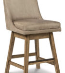 Signature Design by Ashley Tallenger Counter Height Bar Stool (Set of 2)-Beige