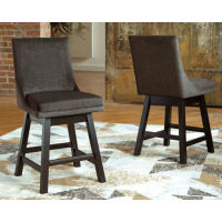 Signature Design by Ashley Tallenger Counter Height Bar Stool (Set of 2)-Dark